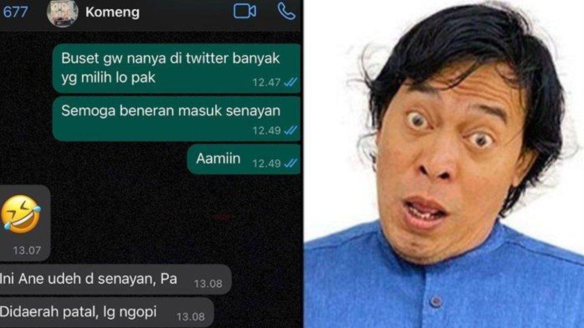 Candaan Komeng Dapat Bocoran Hasil Suara Pemilu 2024, Sudah Siap di Senayan