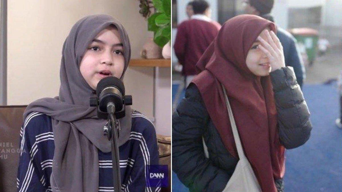 Cantiknya penampilan baru Sienna yang masih berusia 10 tahun mengenakan hijab.