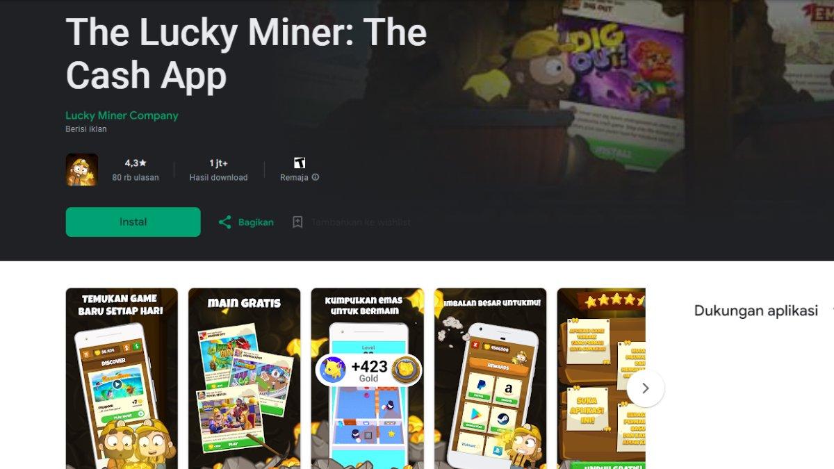 Cara hasilkan uang dengan aplikasi The Lucky Miner