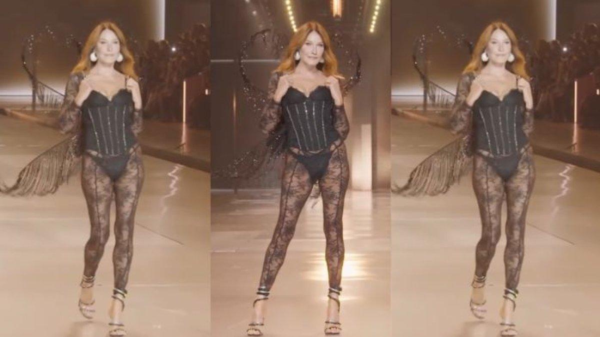 Carla Bruni Eks Ibu Negara Prancis Jadi Model di Victoria's Secret