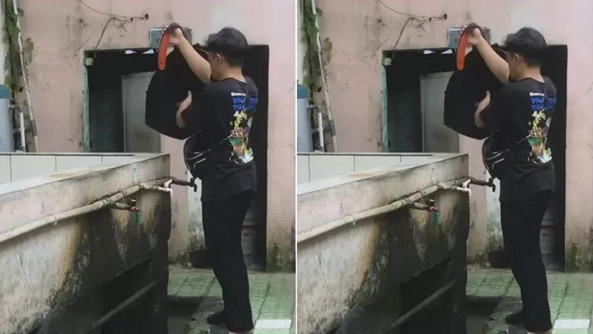 Cecep, Pemuda Asal Sukabumi yang Keliling Desa Bersihkan Toilet Masjid