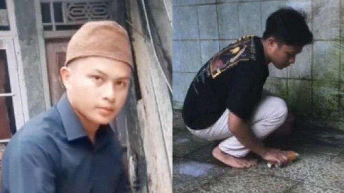 Cecep Pemuda di Sukabumi Sukarela Bersihkan Tempat Wudhu dan WC Masjid
