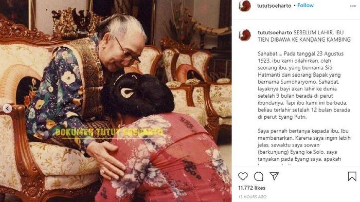 Cerita Tutut Soeharto terkait kelahiran Ibu Tien.