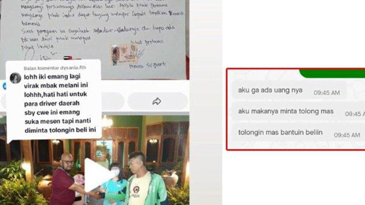 Cewek bernama Melani tipu driver ojol, tak punya uang tapi pesan barang a