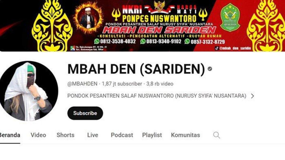 Channel Youtube Samsudin Mbah Den (SARIDEN)