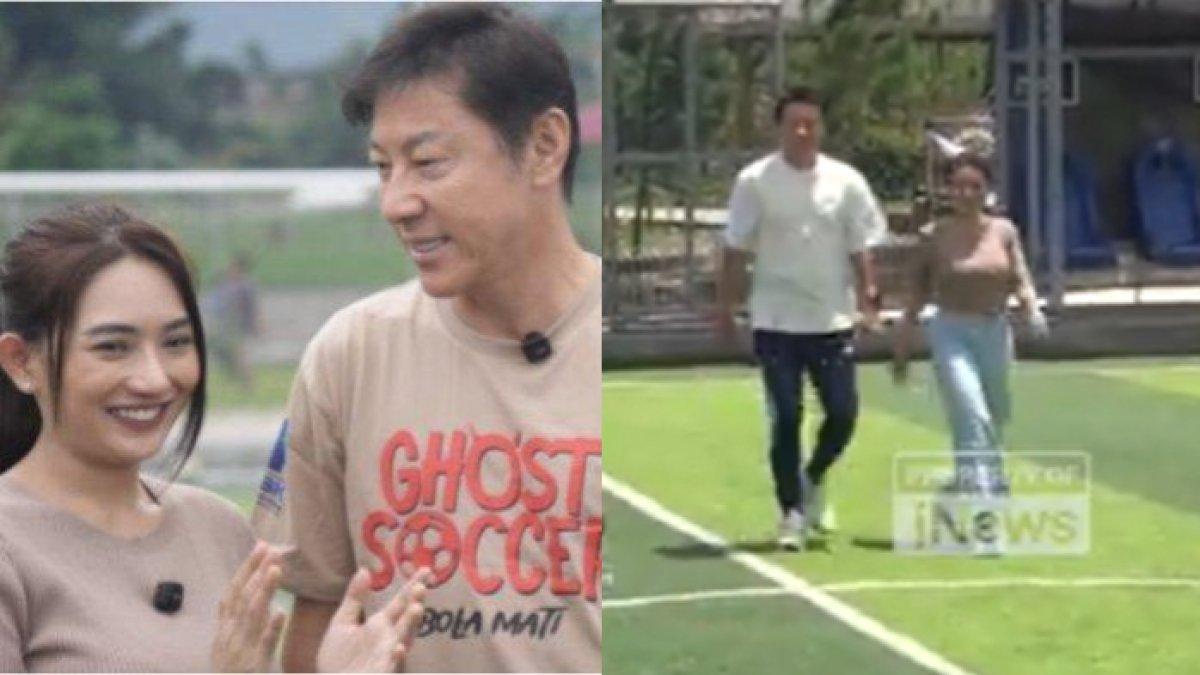 Coach Shin Tae-yong sempat beradu akting dengan Berliana Lovell.
