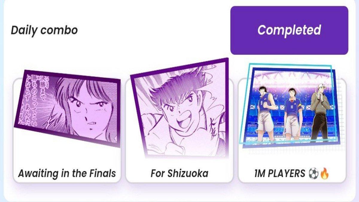 Combo harian Captain Tsubasa 3 Oktober 2024.
