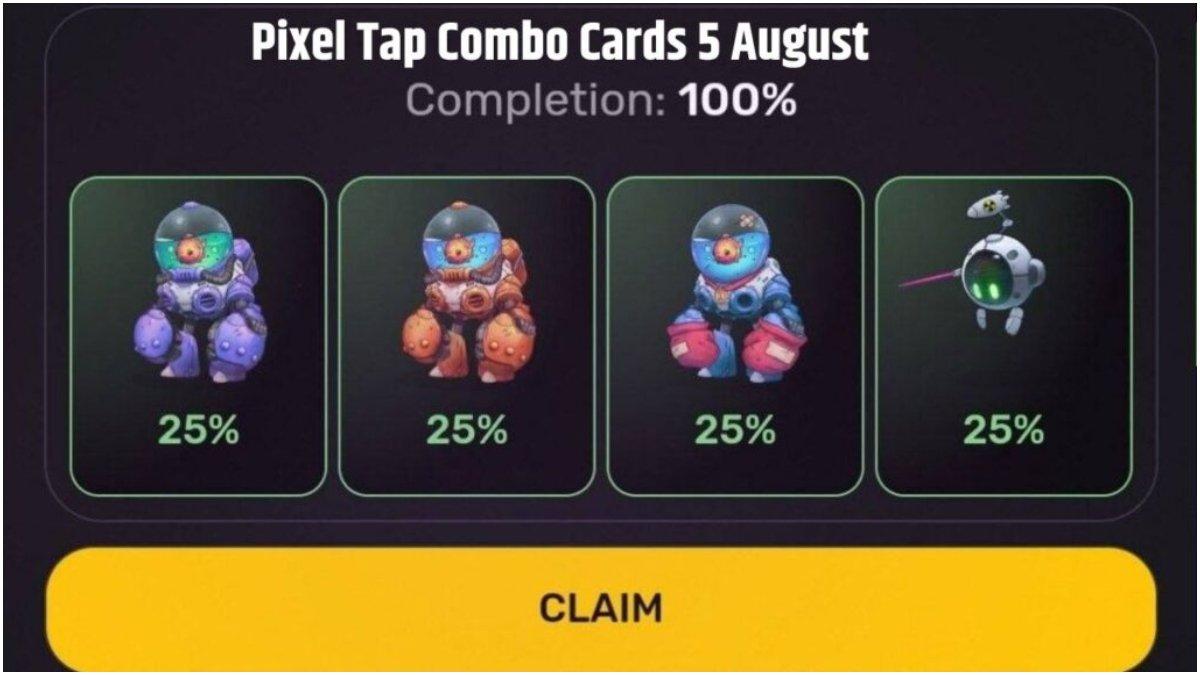 Combo harian PixelTap by Pixelverse 5 Agustus 2024.