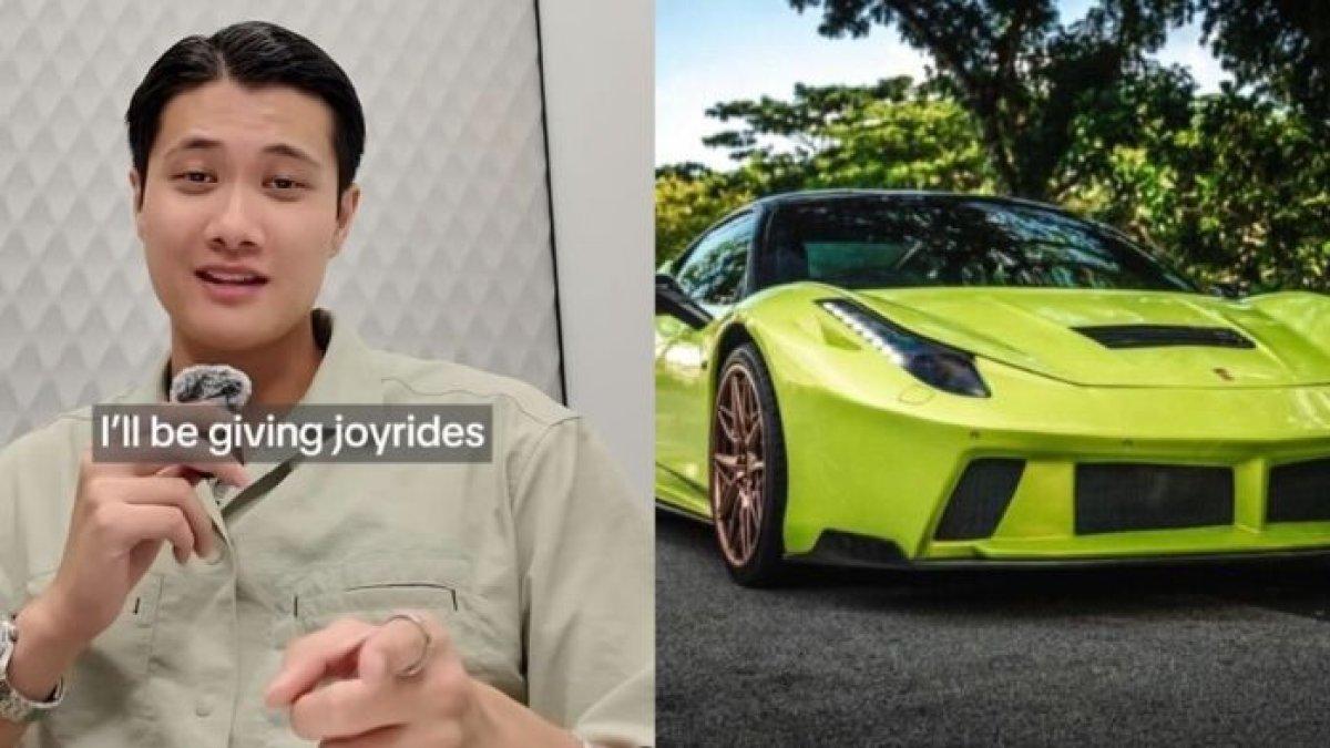 Crazy Rich Singapura Sewakan Mobil Ferrari Gratis ke Orang Asing