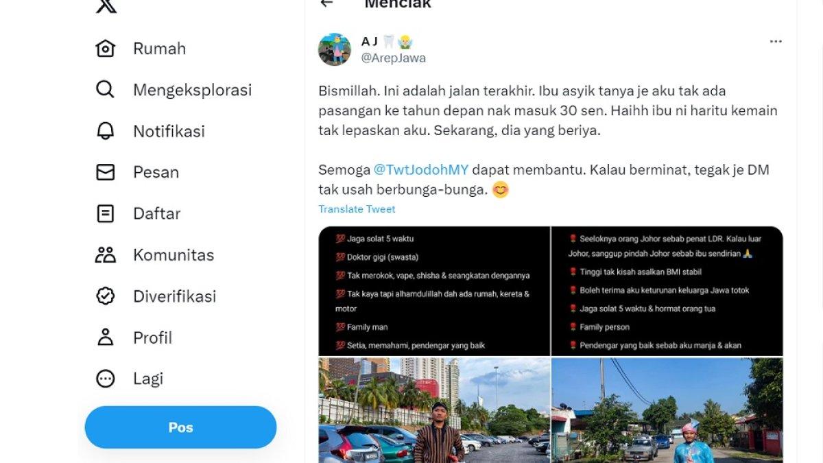 Cuitan Arif, dokter gigi cari jodoh di media sosial