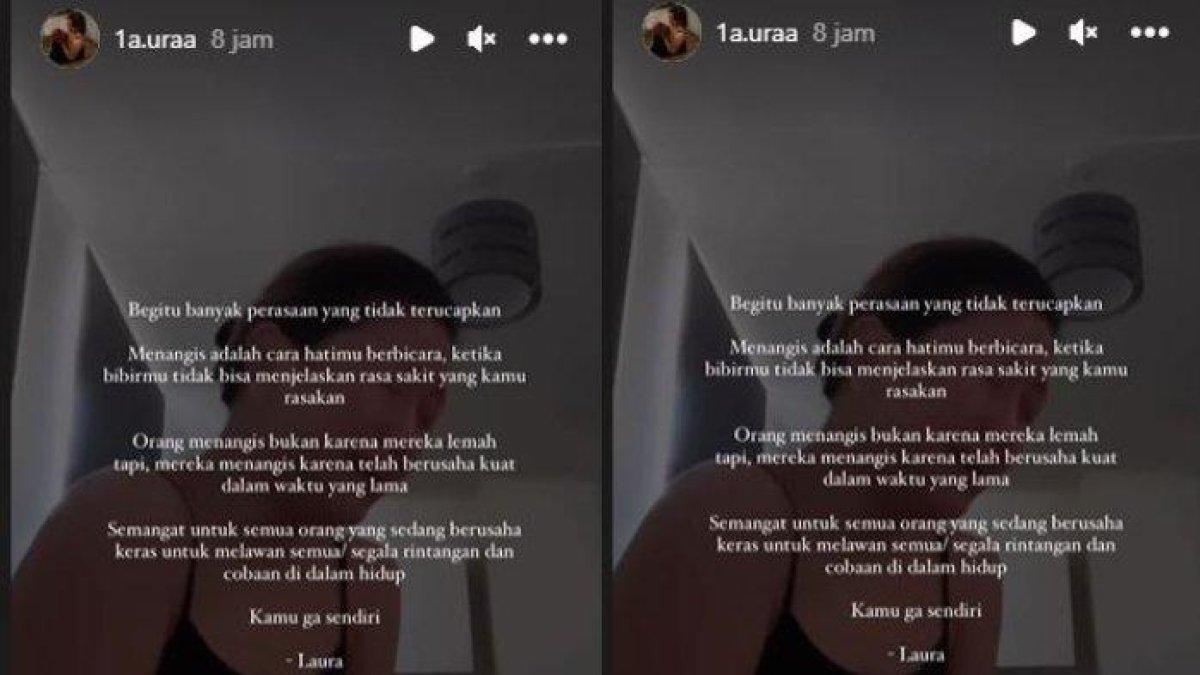 Curahan hati Lolly dalamm unggahan Instagramnya.