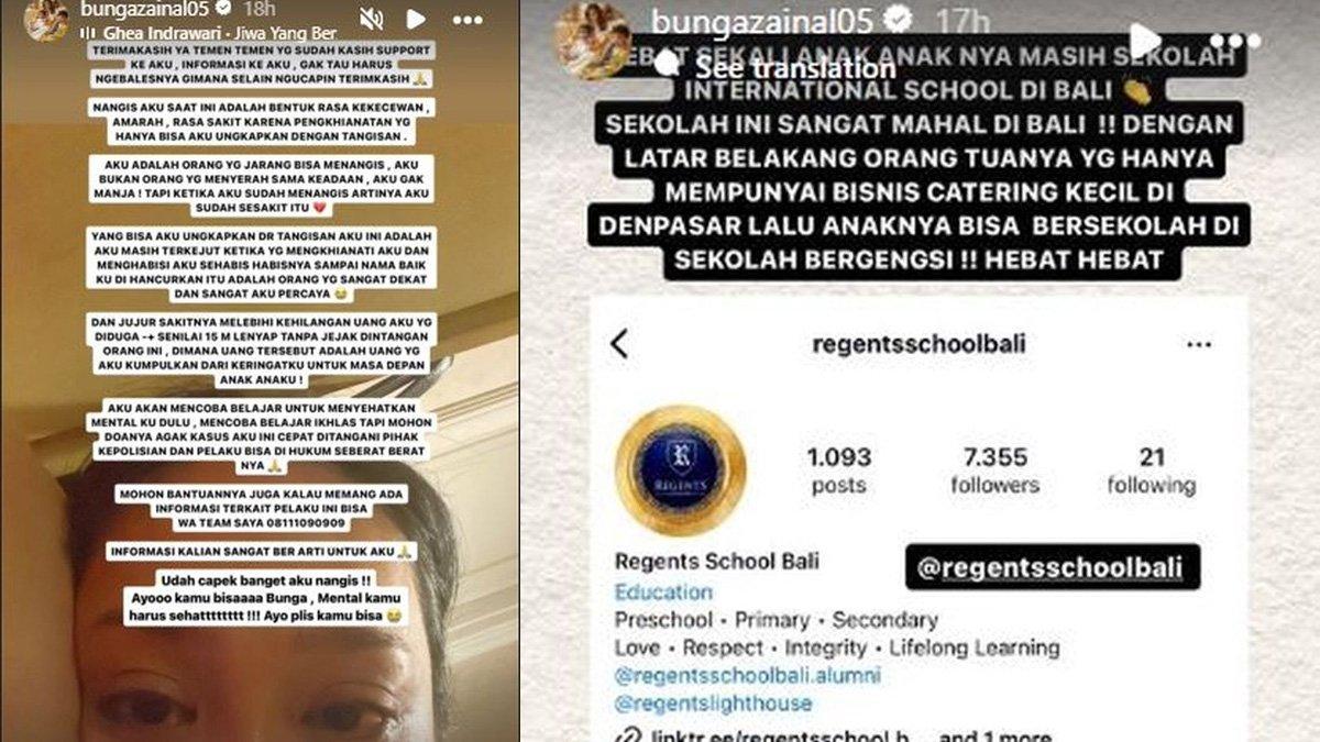 Curhat Bunga Zainal uang Rp 15 miliar digondol orang terdekat