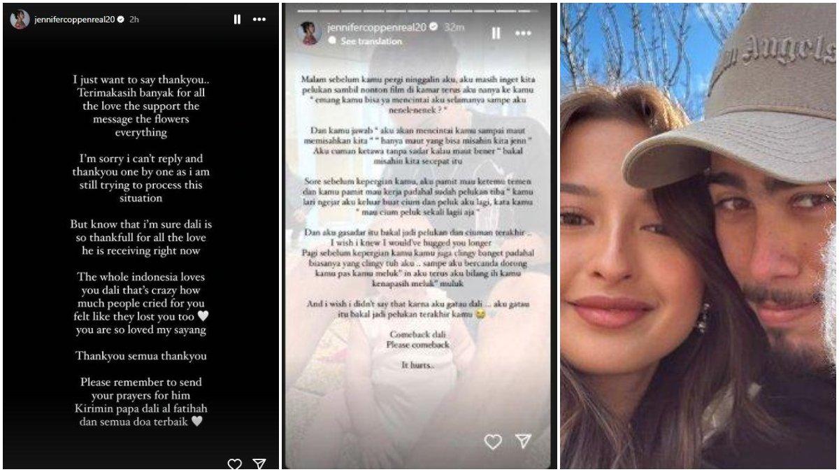 Curhat pilu Jennifer Coppen usai kematian Dali Wassink