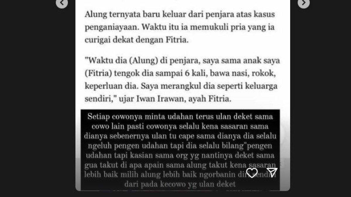 Curhat terakhir Wulan yang dibunuh Alung, jasad disimpan di ruko