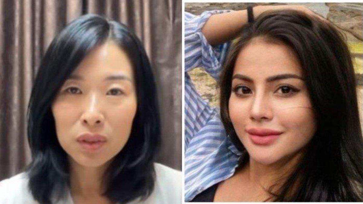 Sang suami diduga selingkuh dengan Tisya Erni (kanan), WNA asal Korea Selatan bernama Amy BMJ (kiri) ngaku diceraikan saat tengah hamil 9 bulan.