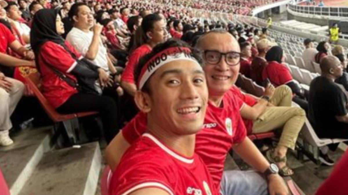 Daffa Wardhana menonton Timnas Indonesia