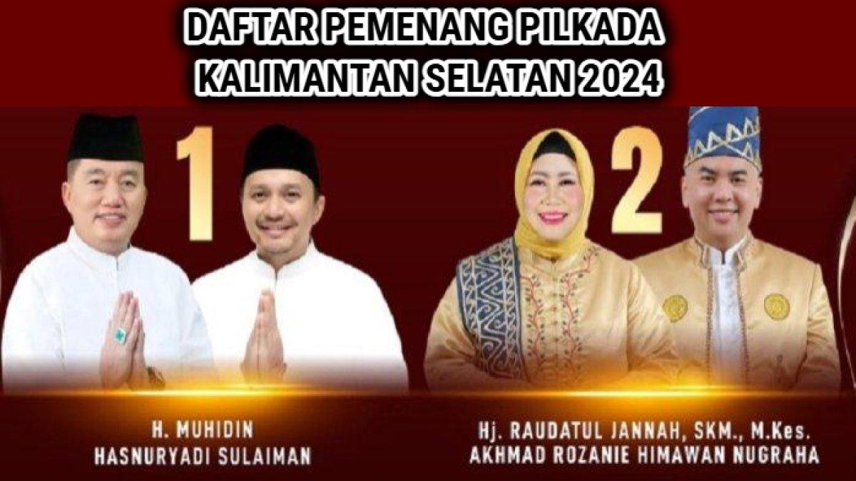 Daftar pemenang Pilkada Kalimantan Selatan 2024 mulai dari gubernur, wali kota, dan bupati