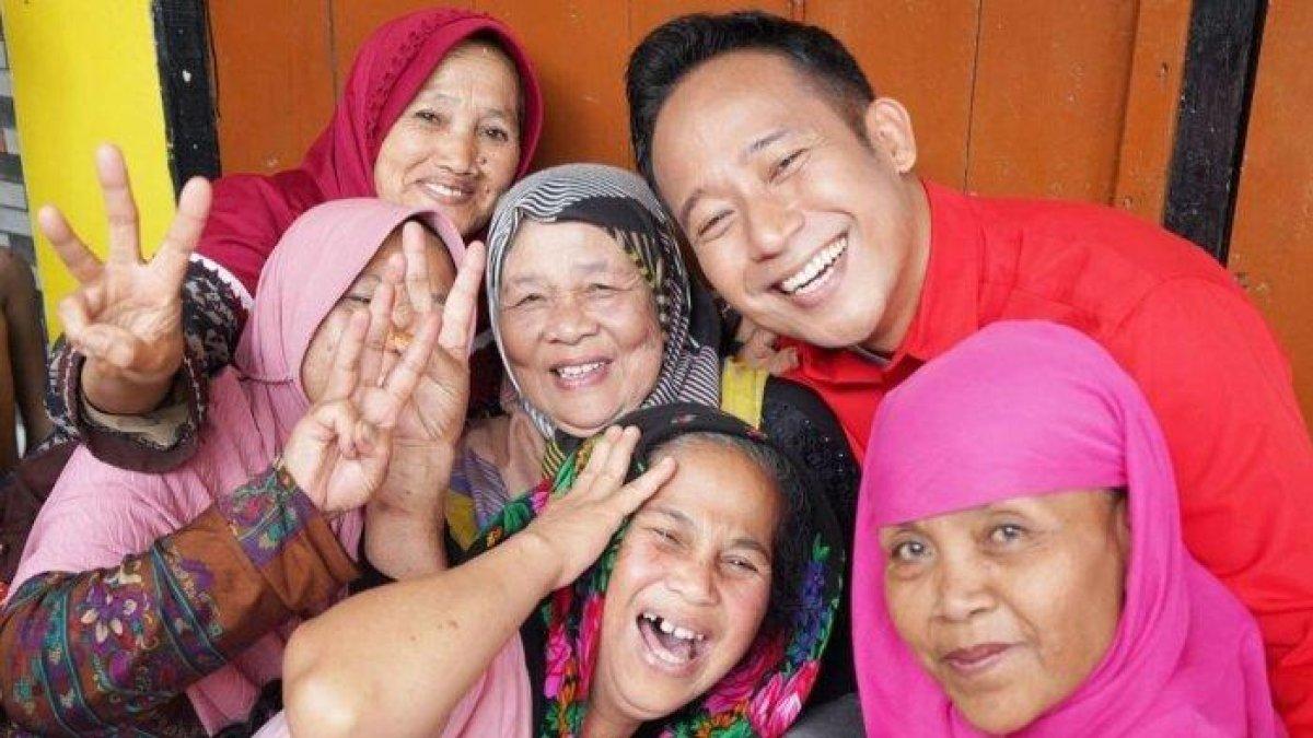 Denny Cagur saat berkampanye