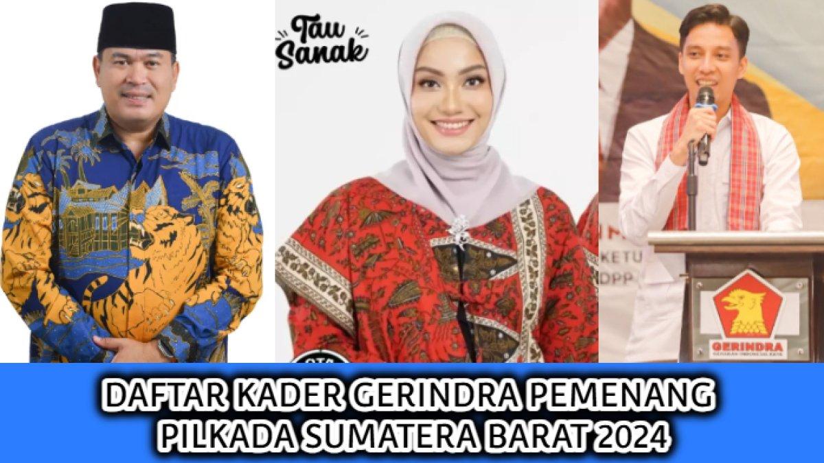 Deretan kader dari Partai Gerindra yang berhasil menyabet kemenangan di Pemilihan Kepala Daerah (Pilkada) 2024.