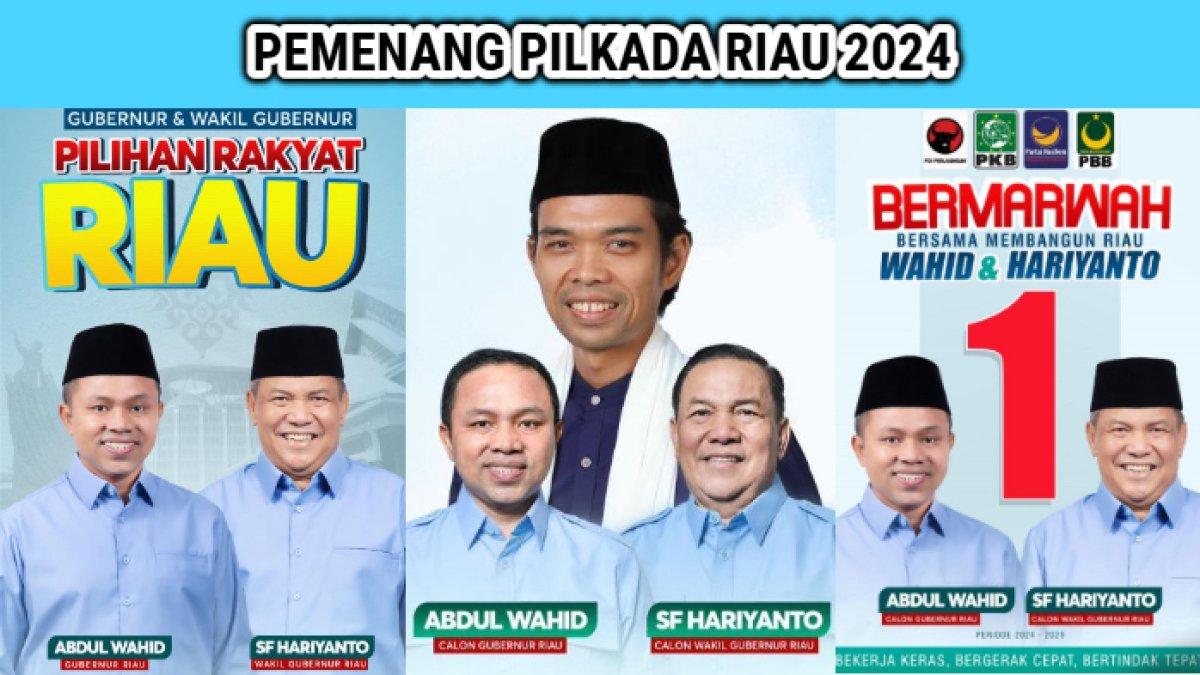Deretan pemenang Pilkada Riau 2024 mulai dari tingkta provinsi, kabupaten, kota.