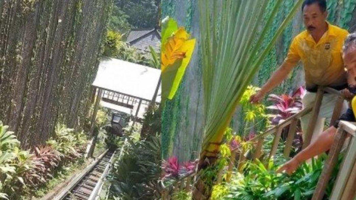 Detik-detik tragedi lift jatuh di Ubud Bali,diduga disebabkan oleh tali seling atau sejenis pegangan lift putus, lima pegawai tewas.