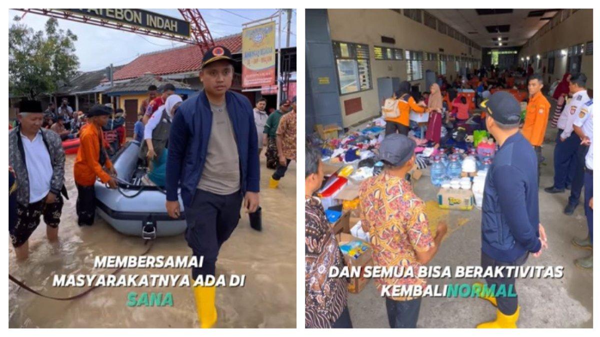 Dico Ganinduto suami Chacha Frederica terjun bantu korban banjir Kendal