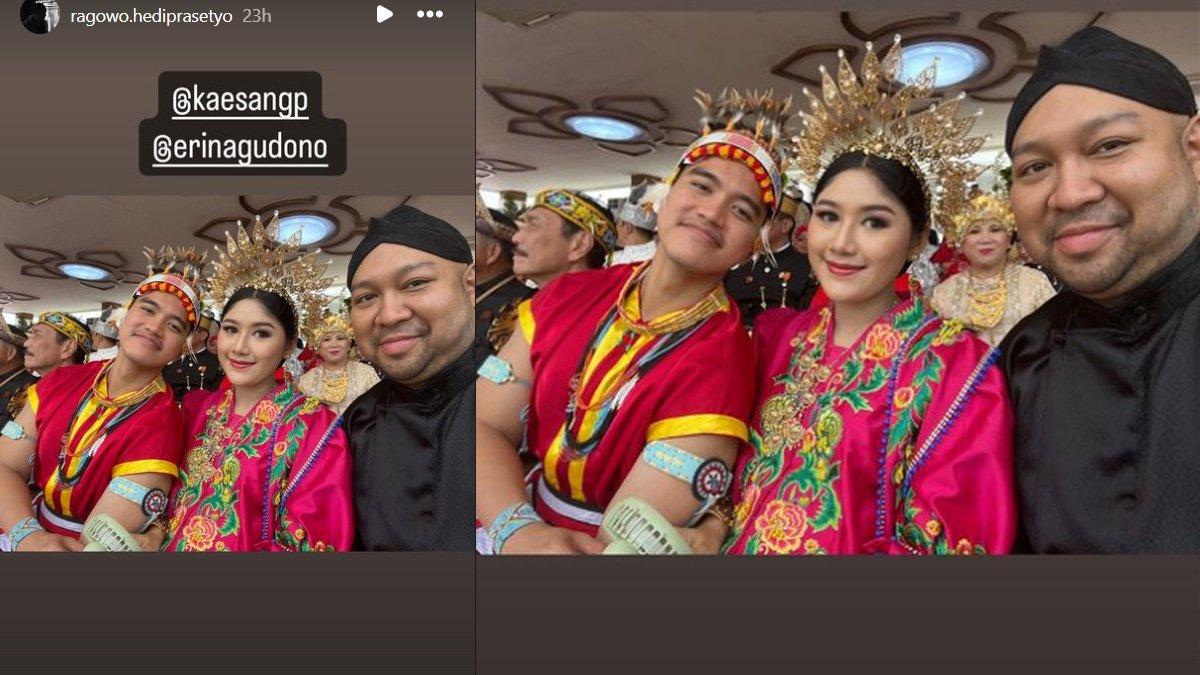 Didit Hediprasetyo upacara di IKN bareng Kaesang dan Erina Gudono