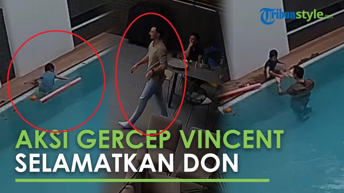 MENEGANGKAN! Don Anak Jessica Iskandar Tercebur di Kolam Renang, Vincent Verhaag Gercep Menolong