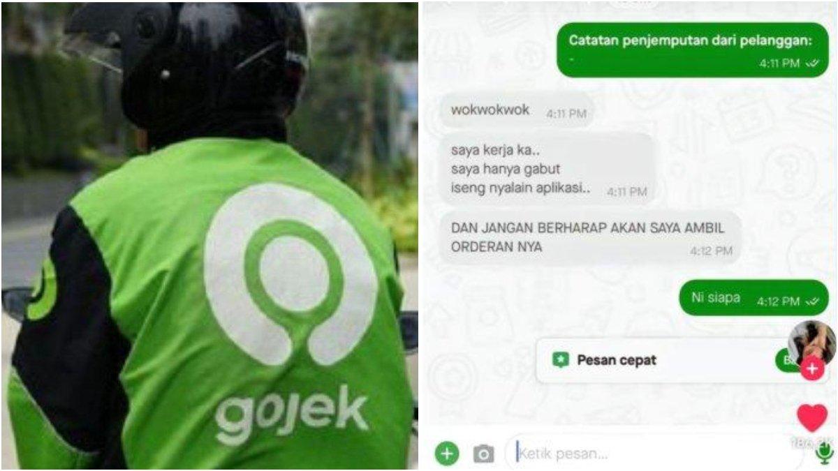 Driver ojek online menolak mengambil pesanan dari pelanggannya, mengaku jadi ojol hanya gabut.
