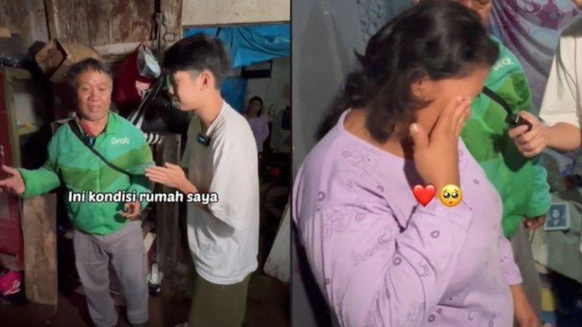 Driver ojol pilu tunjukkan rumahnya, sang istri nangis