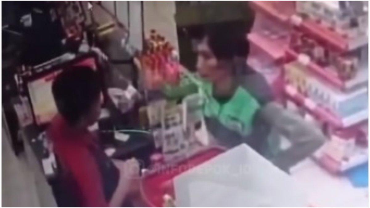 Driver ojol tampar karyawan minimarket di Depok