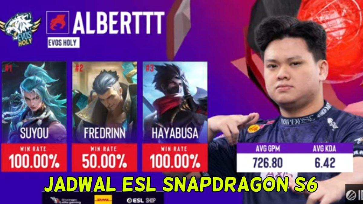 JADWAL DAN LINK STREAMING ESL Snapdragon MLBB Season 6 Challenge Finals, Selasa, 11 Februari 2025.