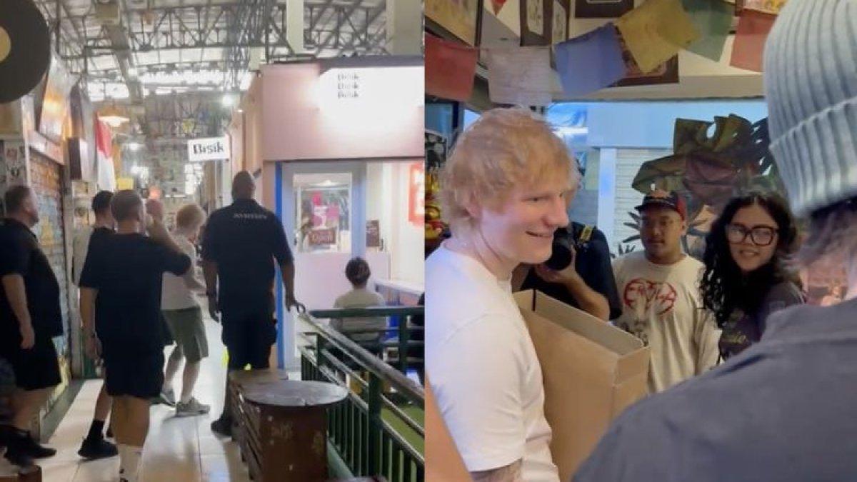 Ed Sheeran mengunjungi Pasar Santa (2/3/2024)