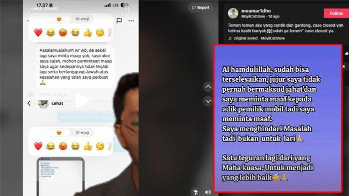 Emak-emak tabrak mobil pemuda hingga penyok, malah nyolot diminta tanggung jawab a