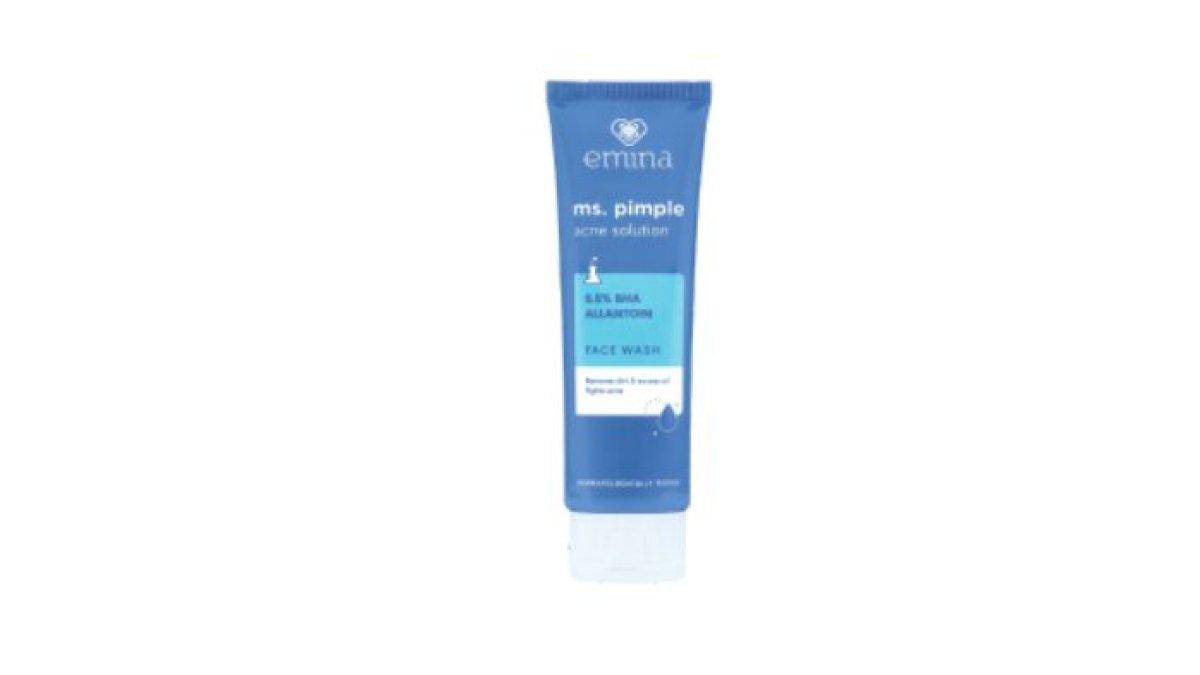 SABUN MUKA INDOMARET - Foto produk Emina Ms. Pimple Acne Solution Face Wash, diolah dari eminacosmetics.com, Kamis (10/4/2025). Berikut rekomendasi sabun muka Indomaret untuk kulit berjerawat, ada kandungan salicylic acidnya.