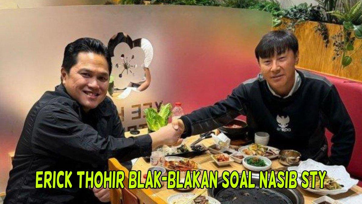 Erick Thohir buka suara soal nasib Shin Tae-yong jika kalah lawan Arab Saudi.