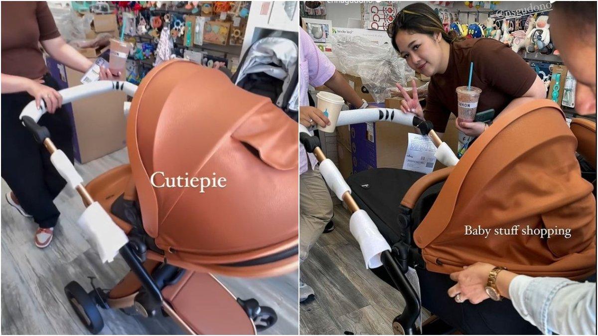 Erina Gudono dan Kaesang belanja perlengkapan bayi di California.