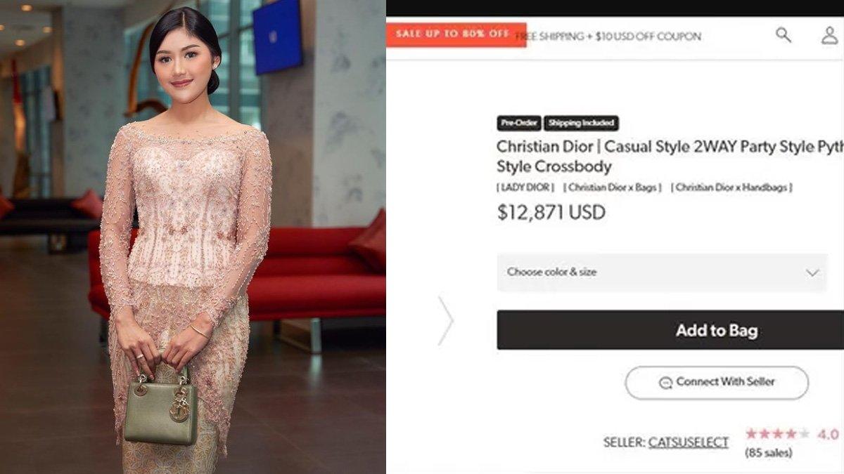 Erina Gudono tenteng tas Christian Dior