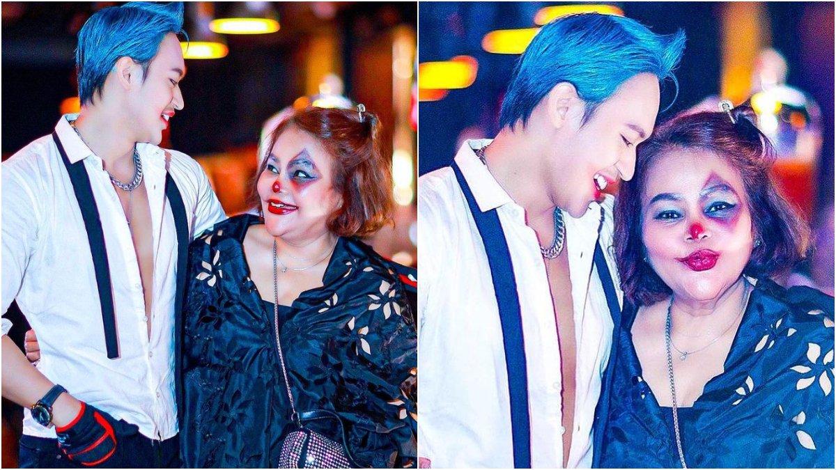 Momen Eva Manurung dan Jordan Ali cosplay menjadi joker dan harley queen