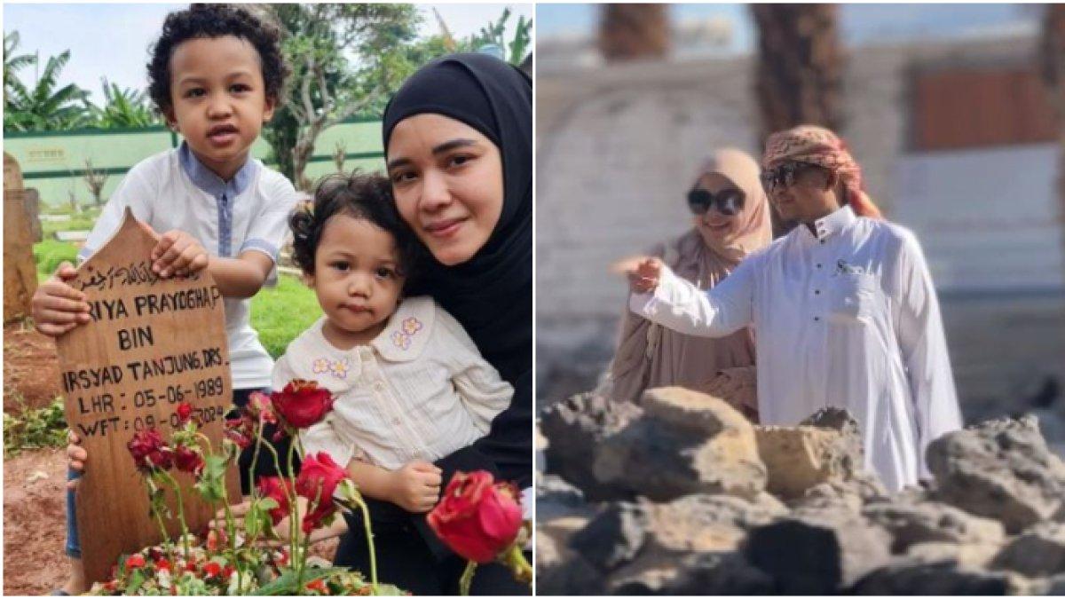 Fati pilu rayakan lebarang hanya bersama anak-anak di makam suami, Babe Cabita 