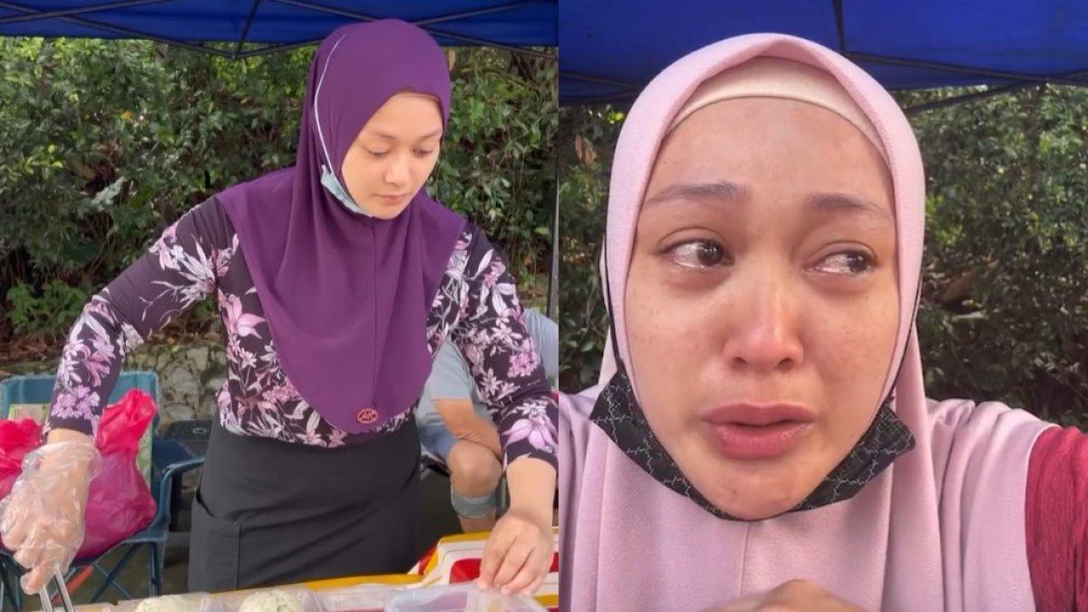 Faye Kusairi artis kini jadi penjual nasi ayam, nangis tak bisa penuhi pesanan pembeli