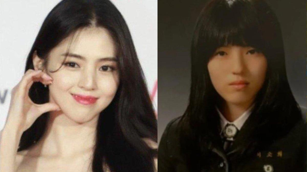 Foto Han So Hee di buku tahunan.