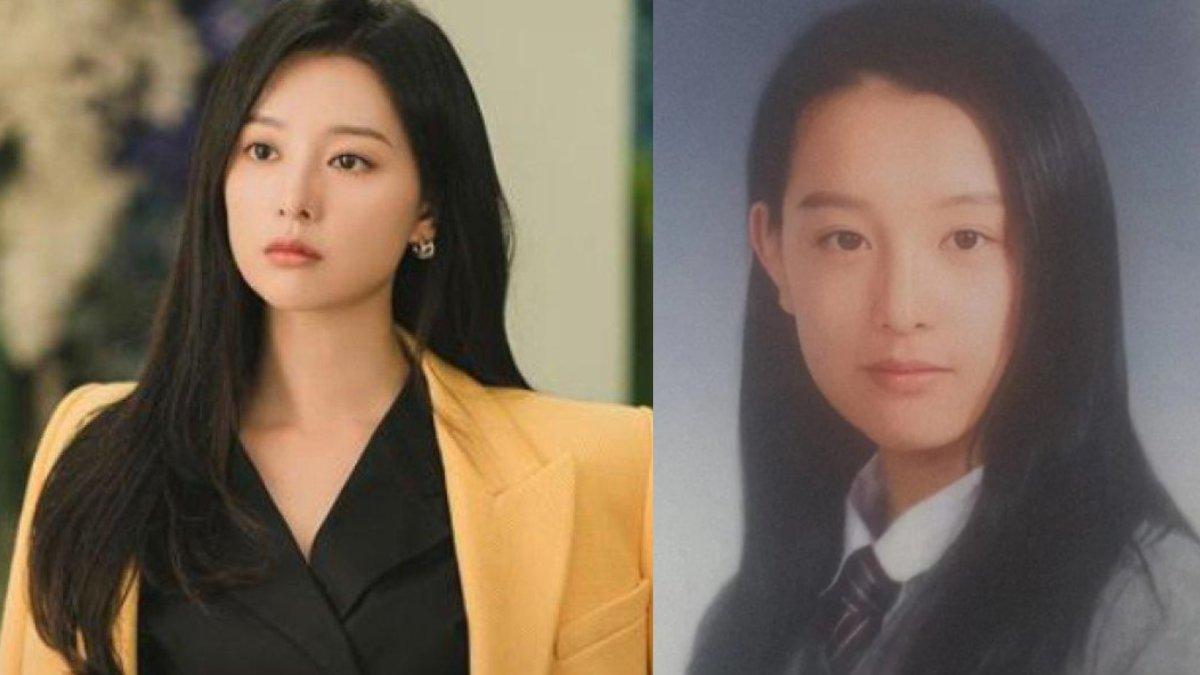 Foto Kim Ji Won di buku tahunan.