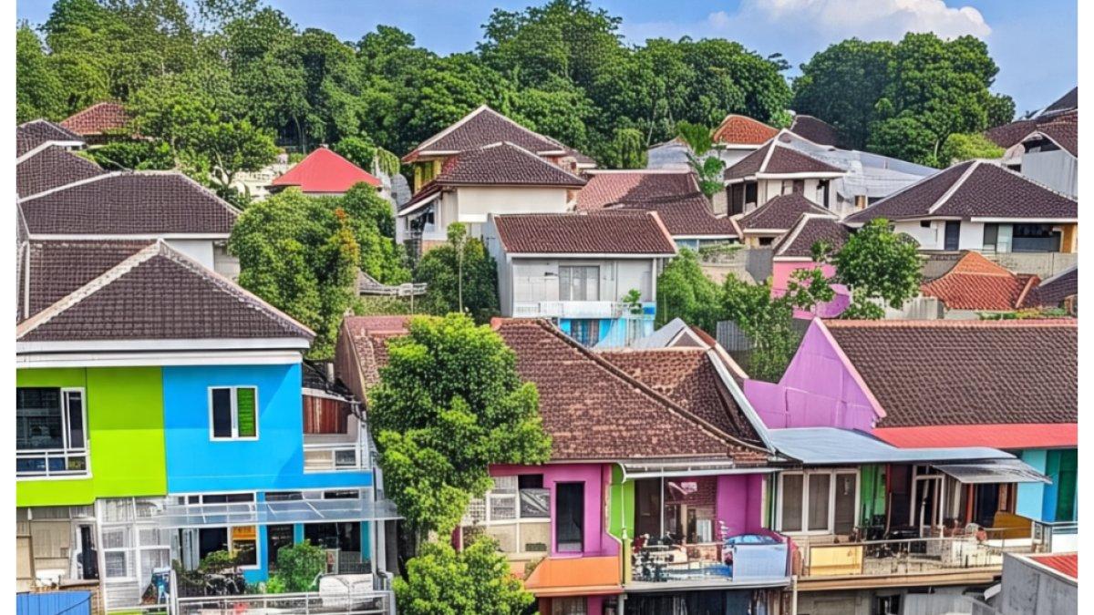 Ilustrasi rumah-rumah warga.