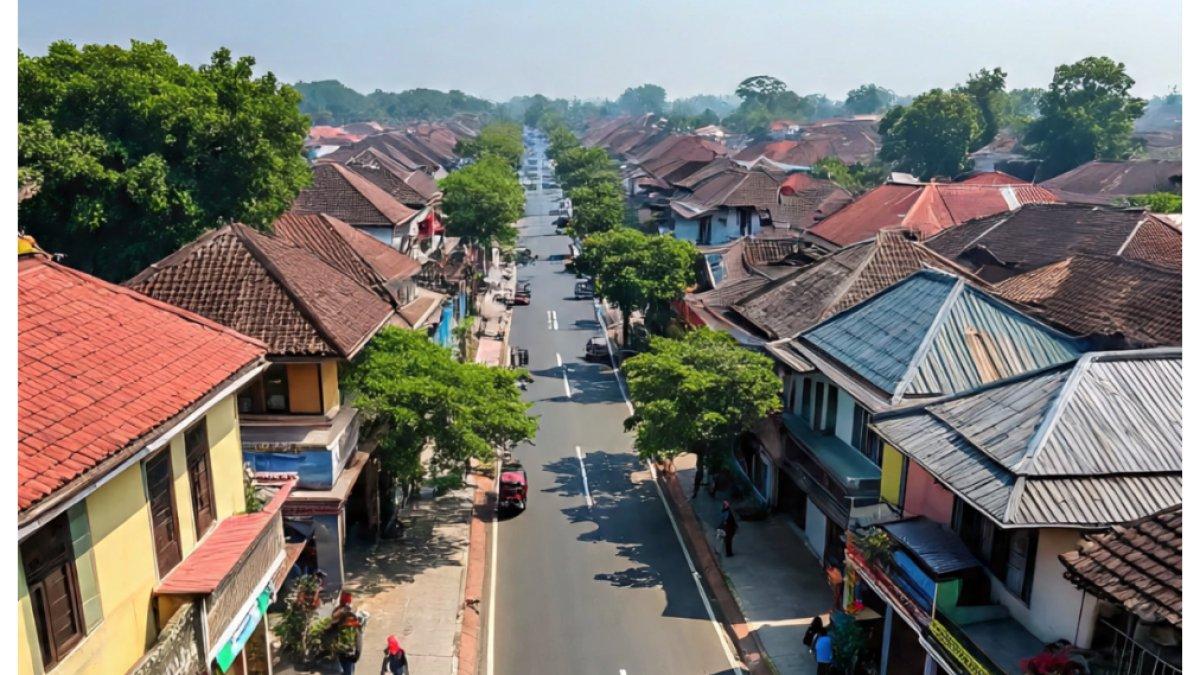 Ilustrasi pemukiman warga di Solo.