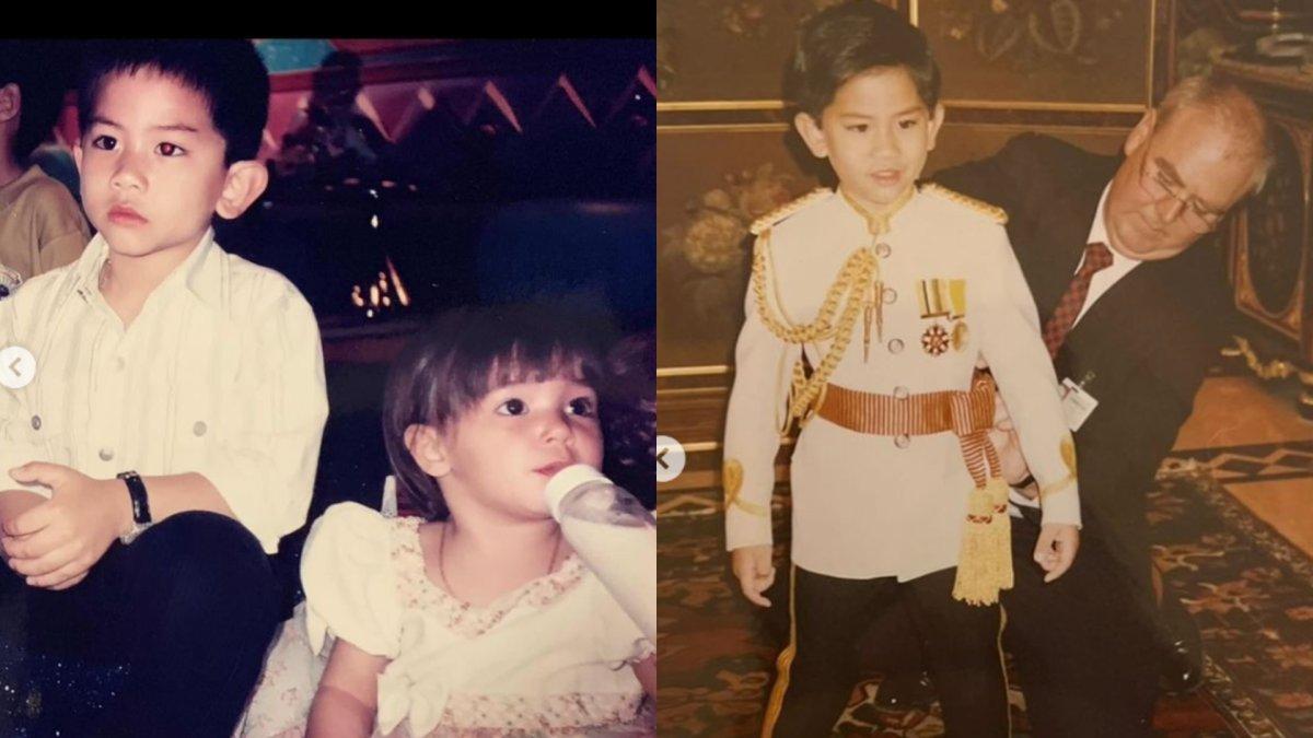 Foto masa kecil Pangeran Abdul Mateen dan Anisha Rosnah