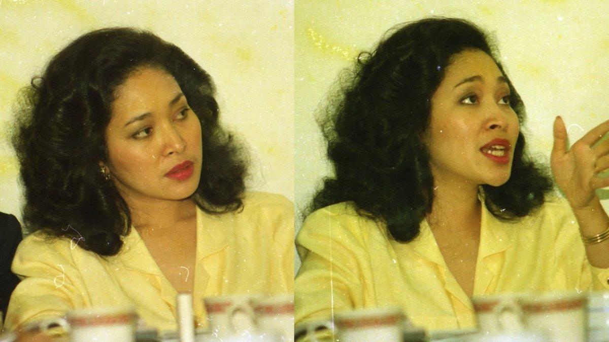 Foto masa muda Titiek Soeharto kala ikut sebuah rapat
