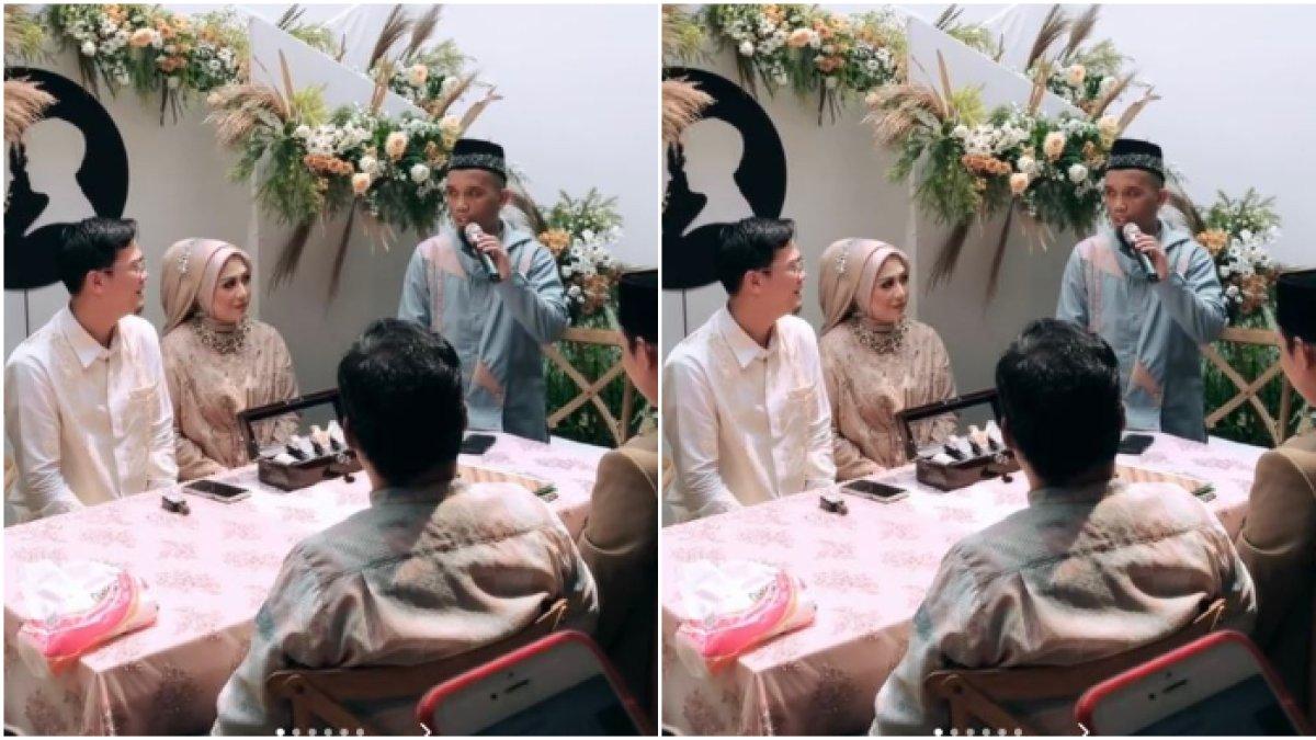 Foto pernikahan Masnawati dengan suami baru