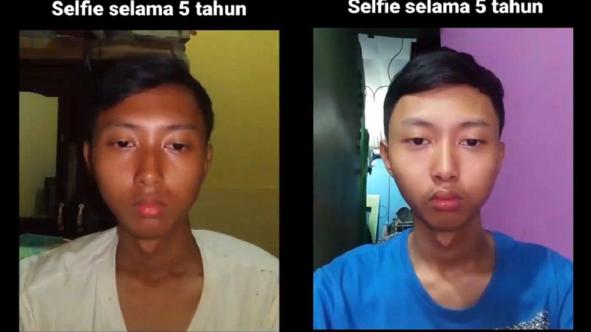 Foto selfie Ghozali Everyday yang sempat viral