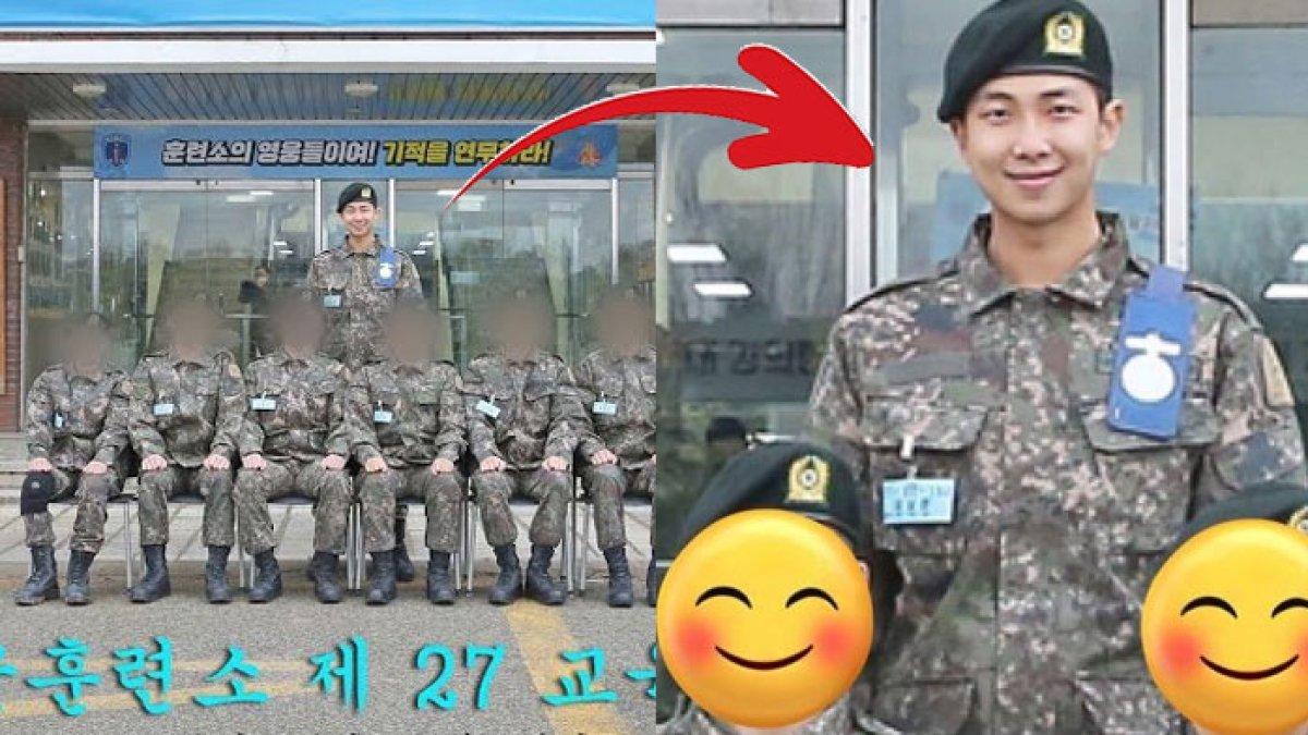 Foto terbaru RM BTS di camp militer